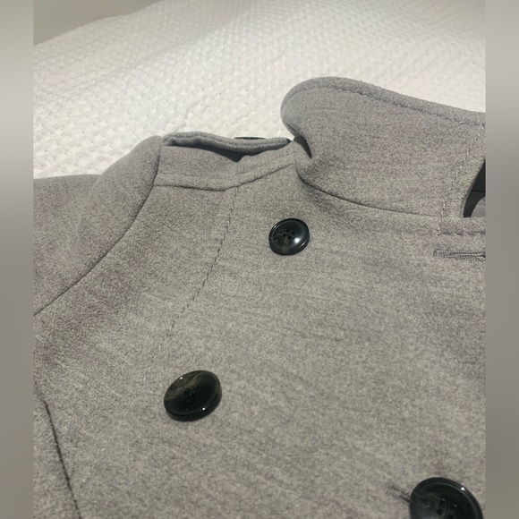 Elegant Heather Grey Trench Coat - Picture 5 of 7